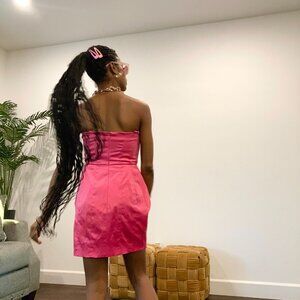 BCBG Hot Pink Strapless Dress